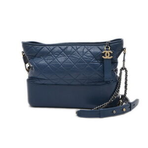 Chanel Gabrielle de Hobo Shoulder Bag Blue Leather